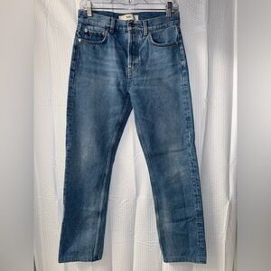 Séfr Straight Cut Jeans 100% Cotton Made In Italy Worn Wash Size 28
